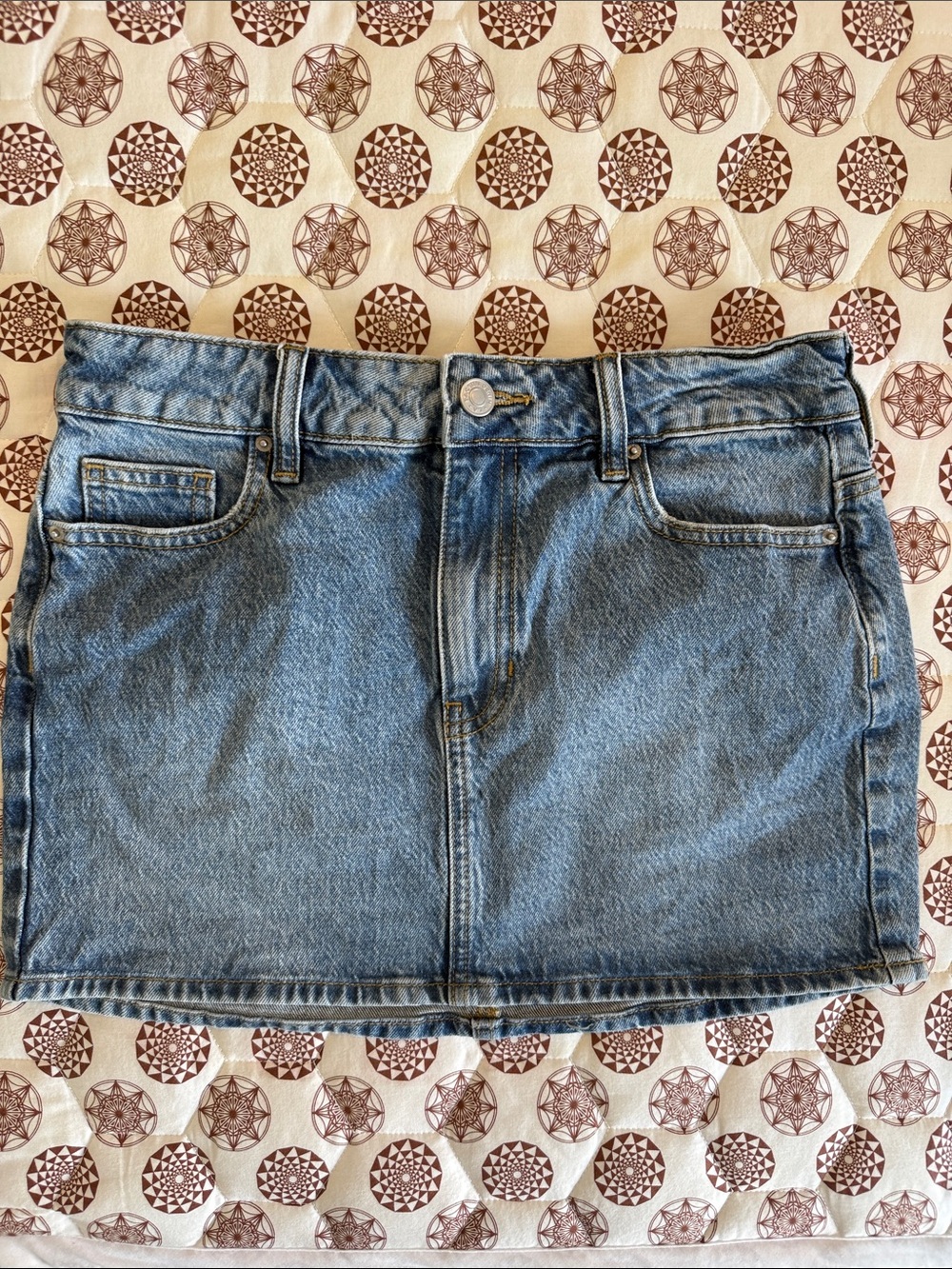 Pacsun Light Wash Denim Mini Skirt